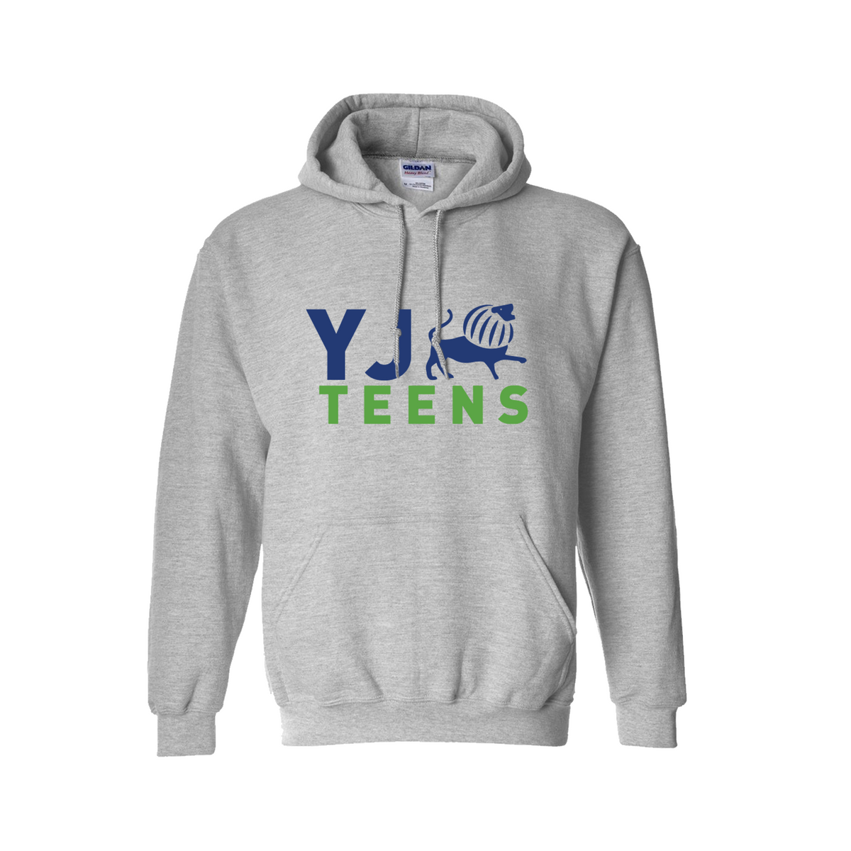 YJ Teens Large Logo Athletic Grey Hoodie