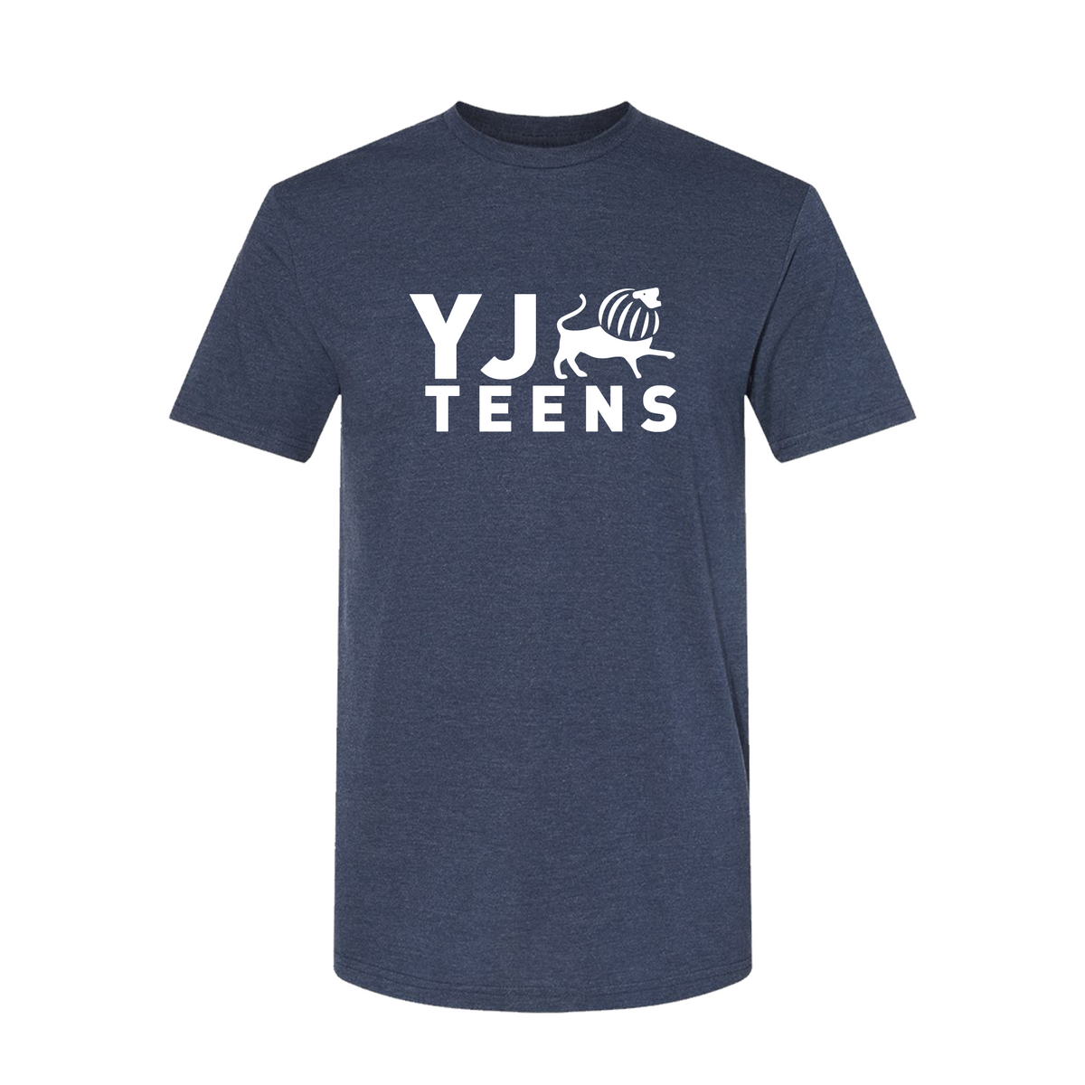 YJ Teens Large Logo Tee Heather Midnight Navy