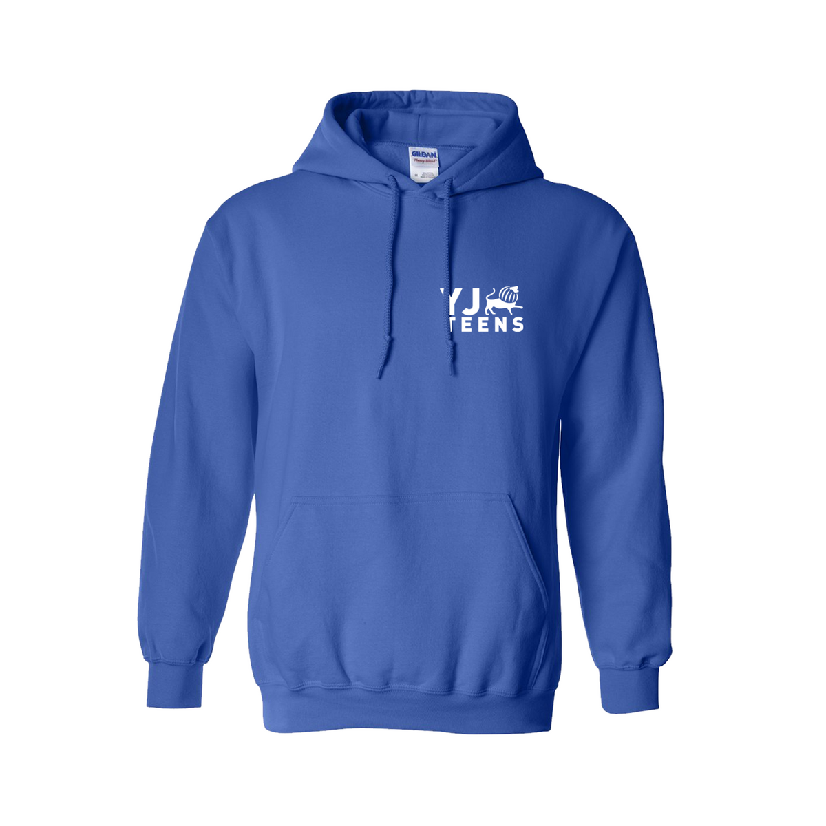YJ Teens Left Chest Logo Royal Blue Hoodie