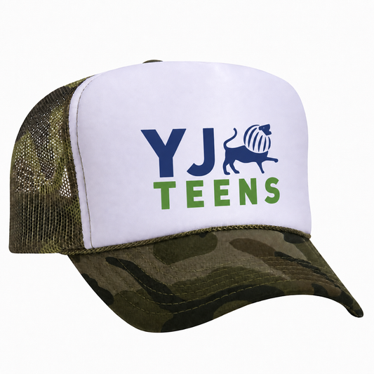 YJ Teens Camo Foam Trucker