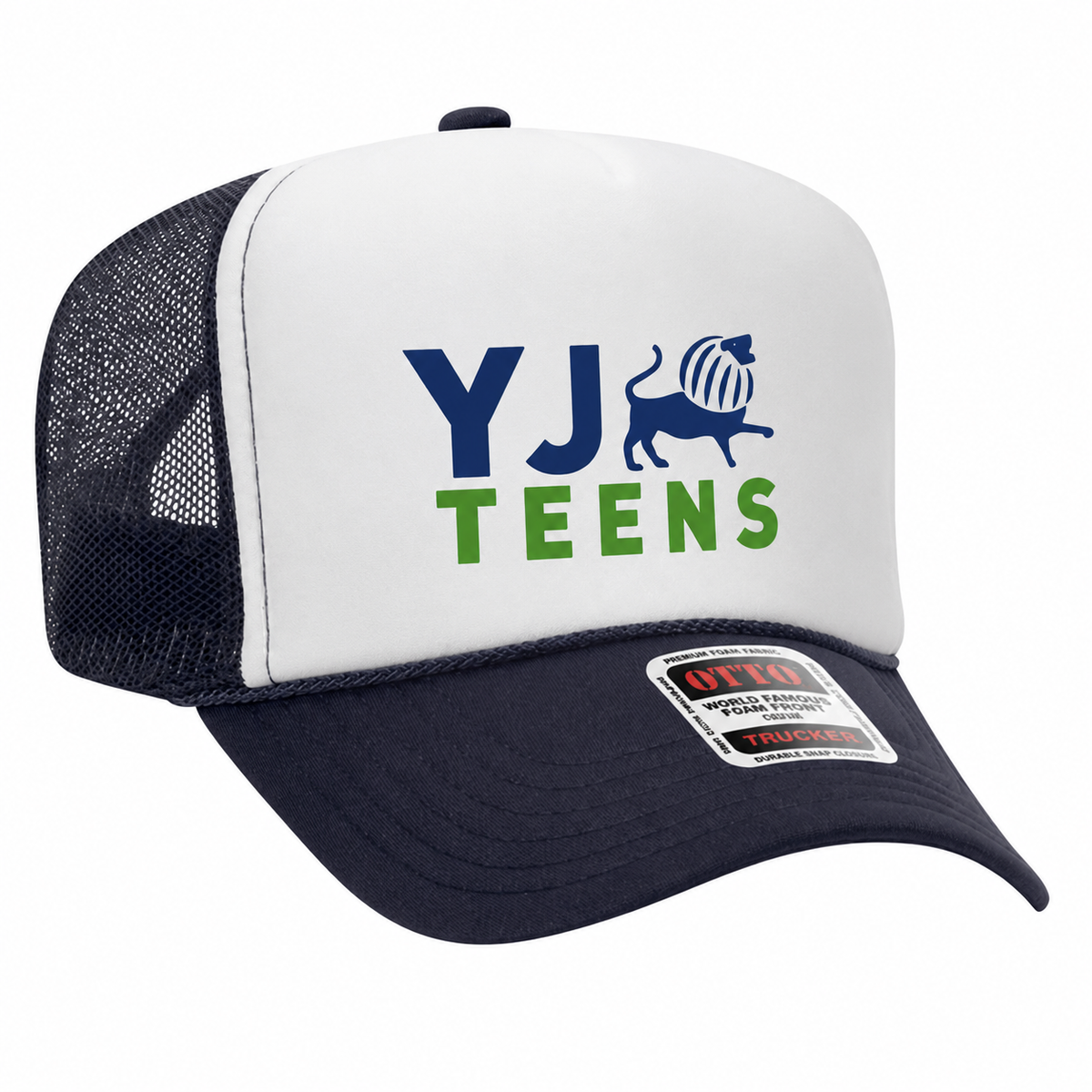 YJ Teens Navy Foam Trucker