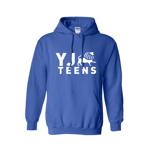 YJ Teens Large Logo Royal Blue Hoodie