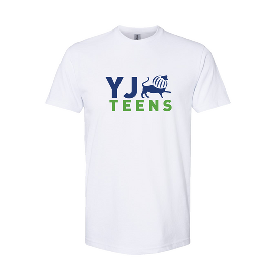YJ Teens Large Logo Tee White