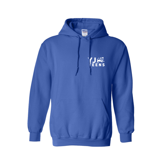 YJ Teens Left Chest Logo Royal Blue Hoodie